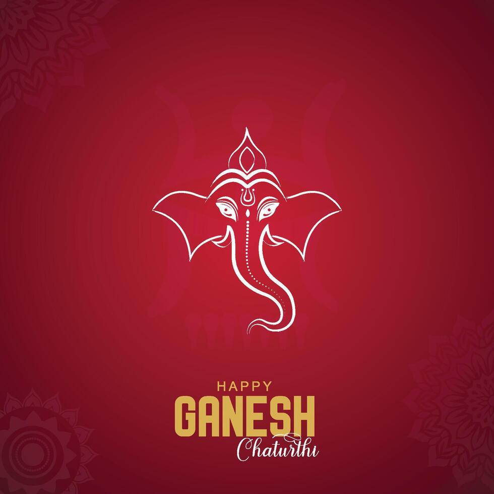 Happy Ganesh Chaturthi Poster vector