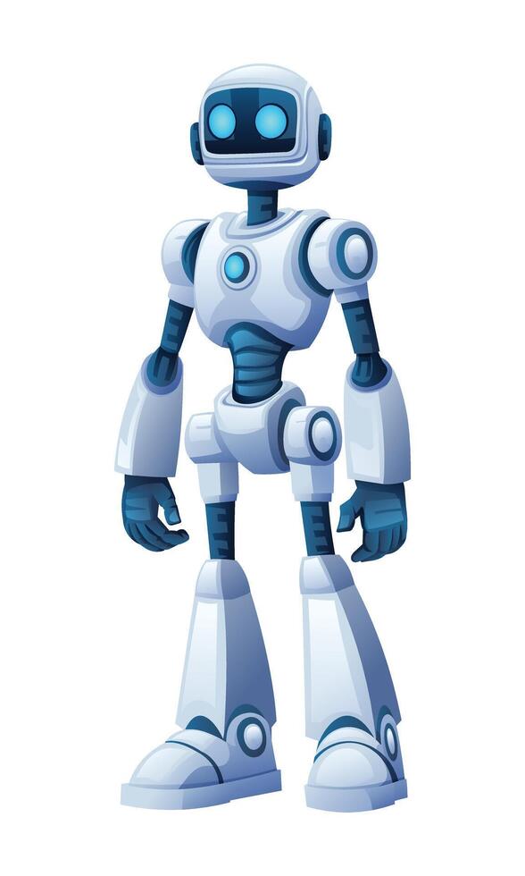 Robot character. Cartoon illustration isolated on white background vector