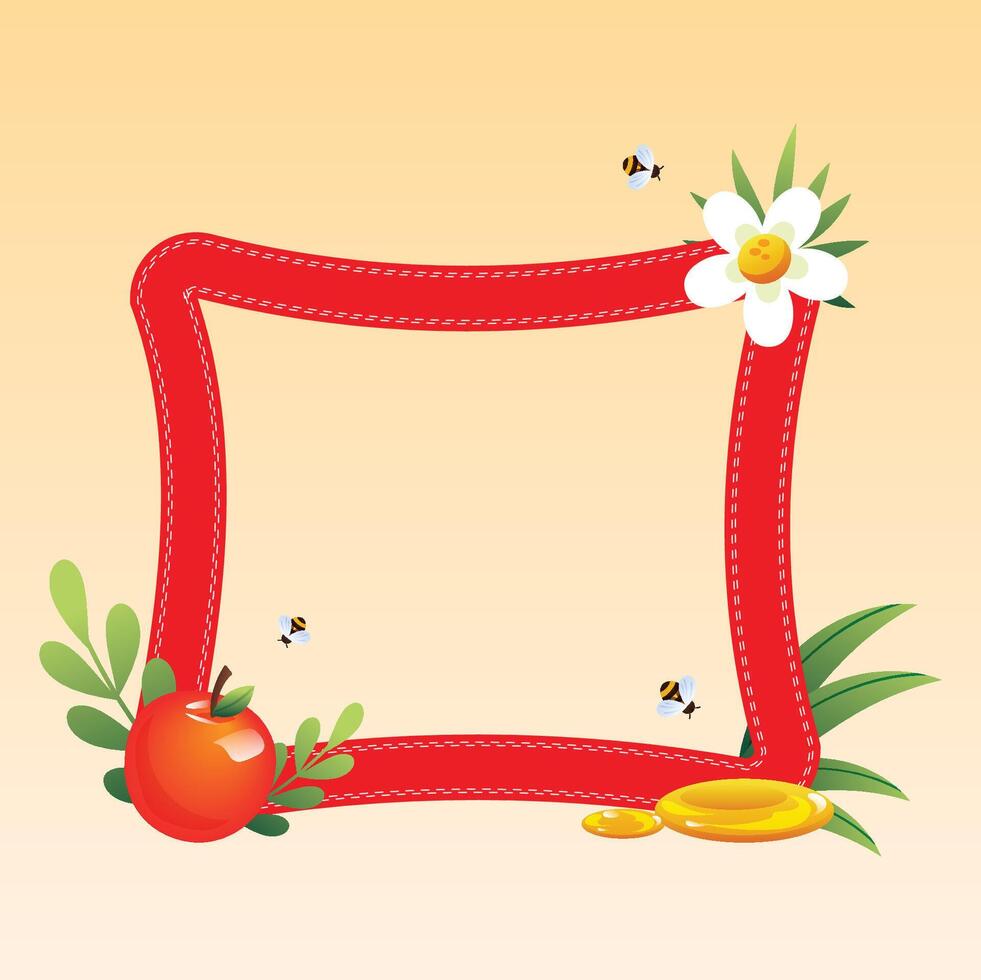 ROSH HASHANAH FRAME vector
