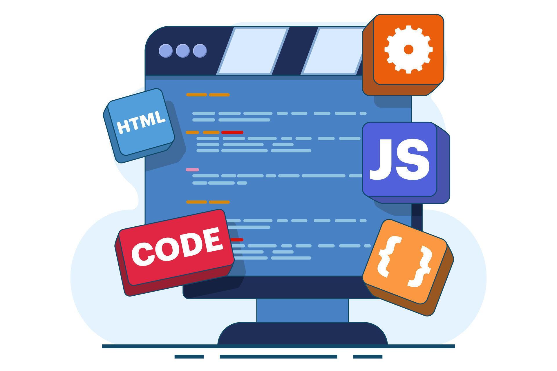 Computer programming concept, Java, HTML symbols, web design, software ...