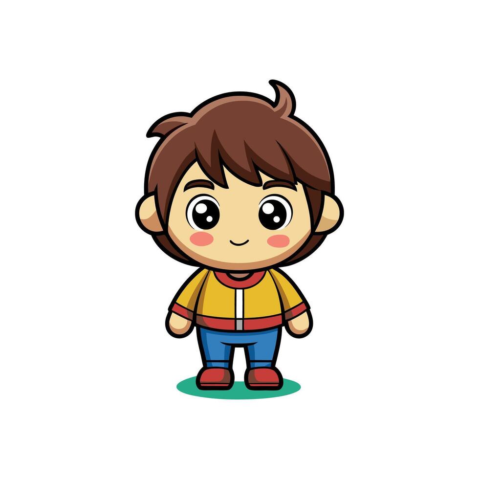cartoon boy art drawing vector