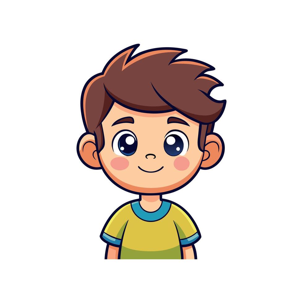 cartoon and illustration cute boy vector