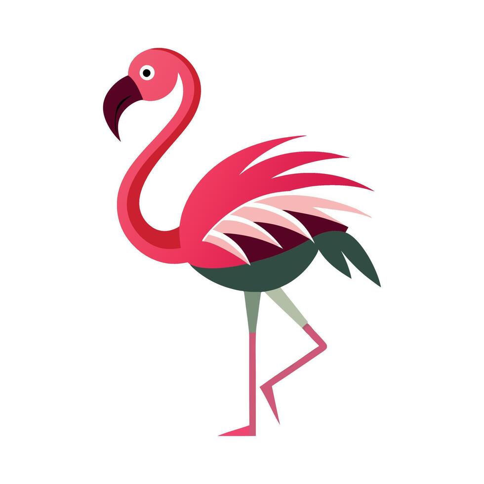 flamingo nice bird vector