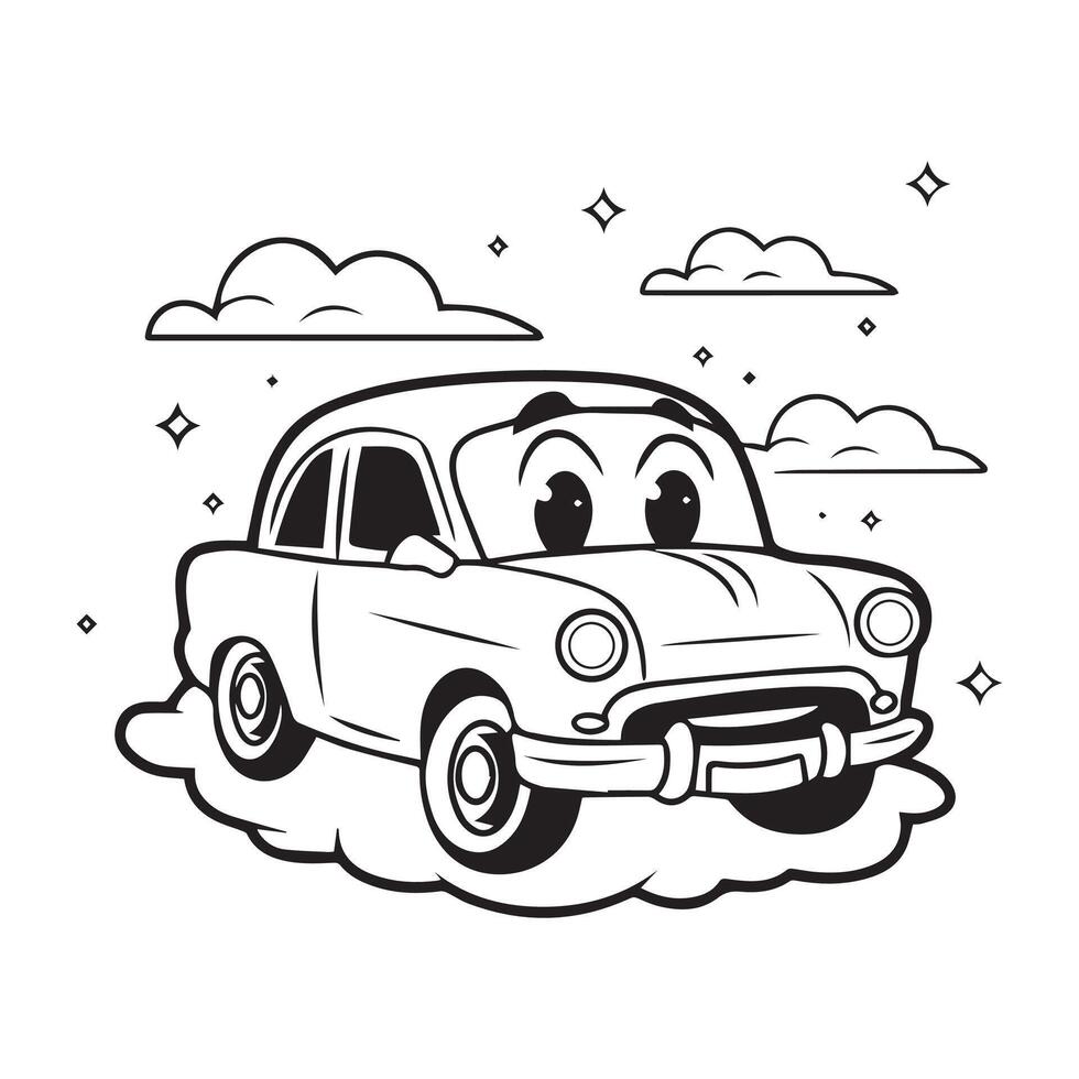 beautiful old car vector