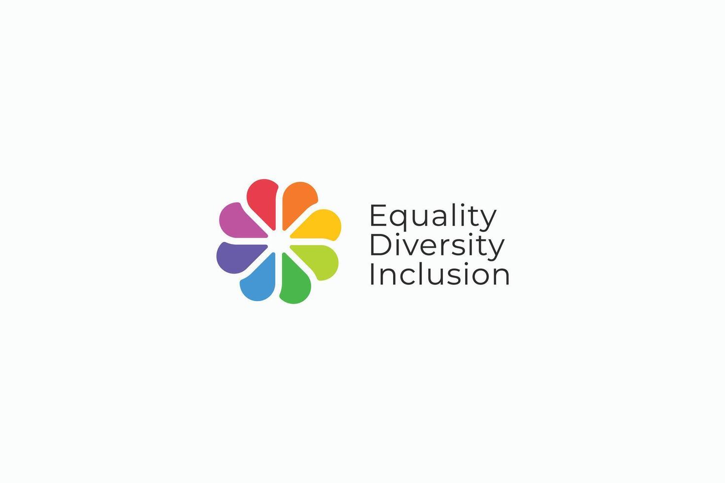 Equality Diversity Inclusion Logo Education Community Tolerance Peace World Globe vector