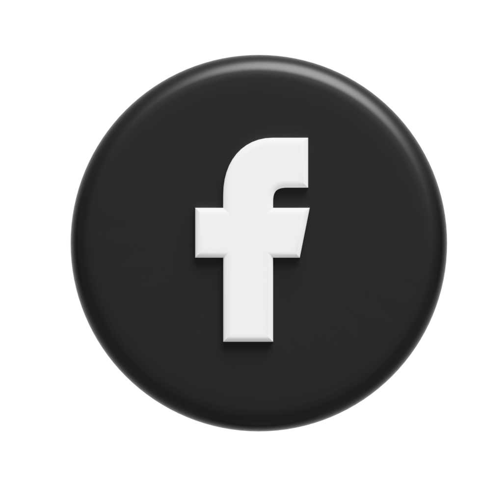 facebook ilustración 3d png