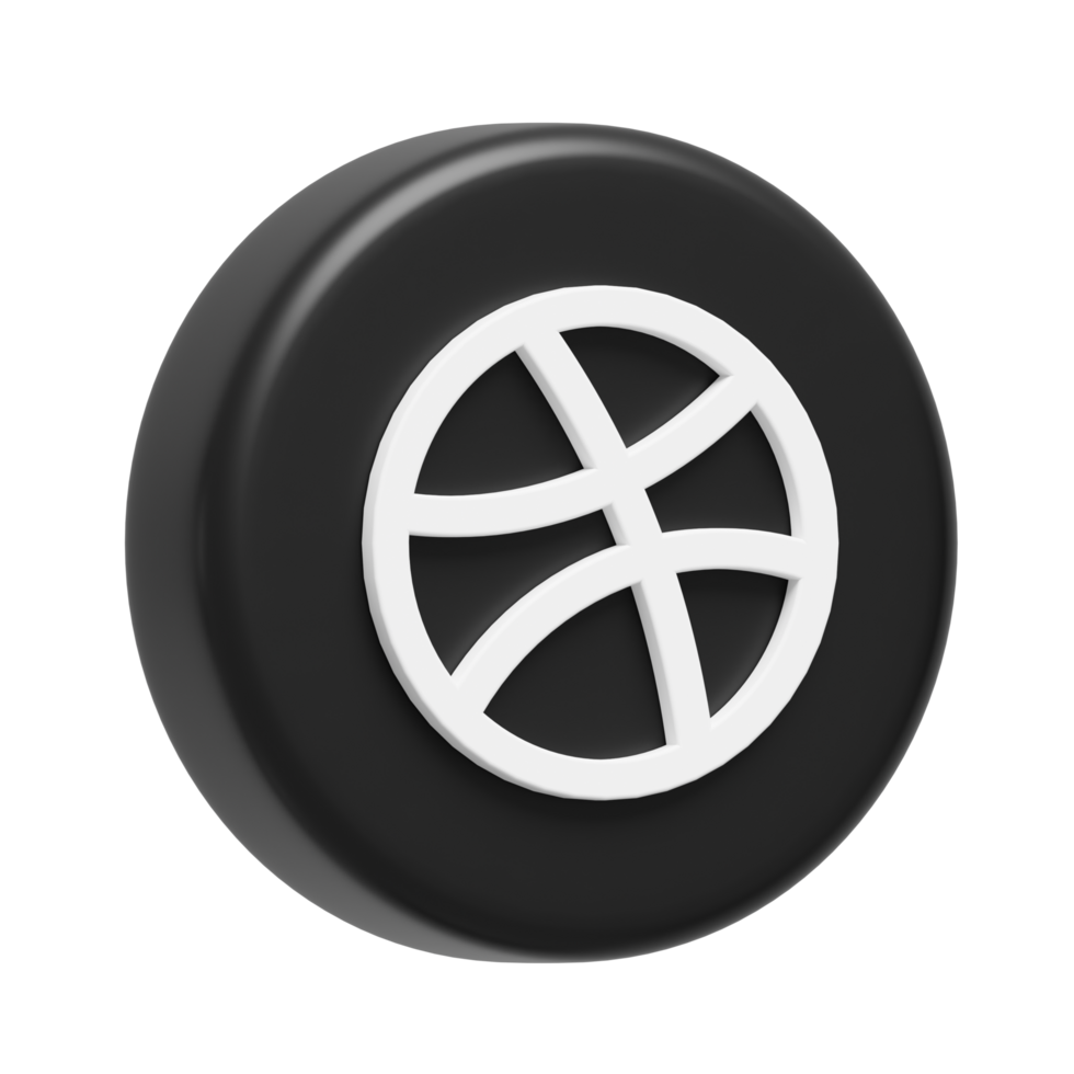 Dribbble 3D Illustration png