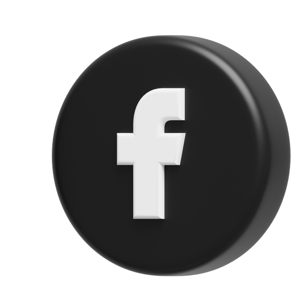 facebook ilustración 3d png