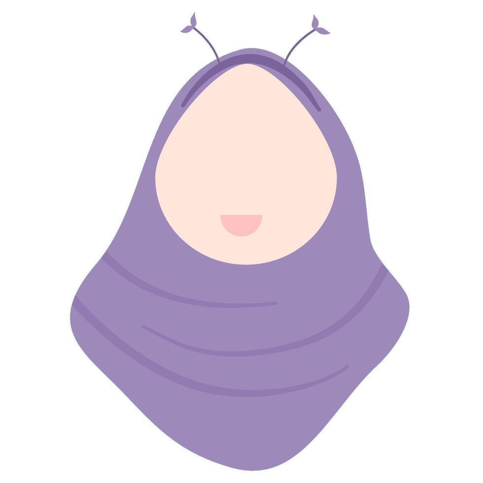 Girl wearing hijab vector