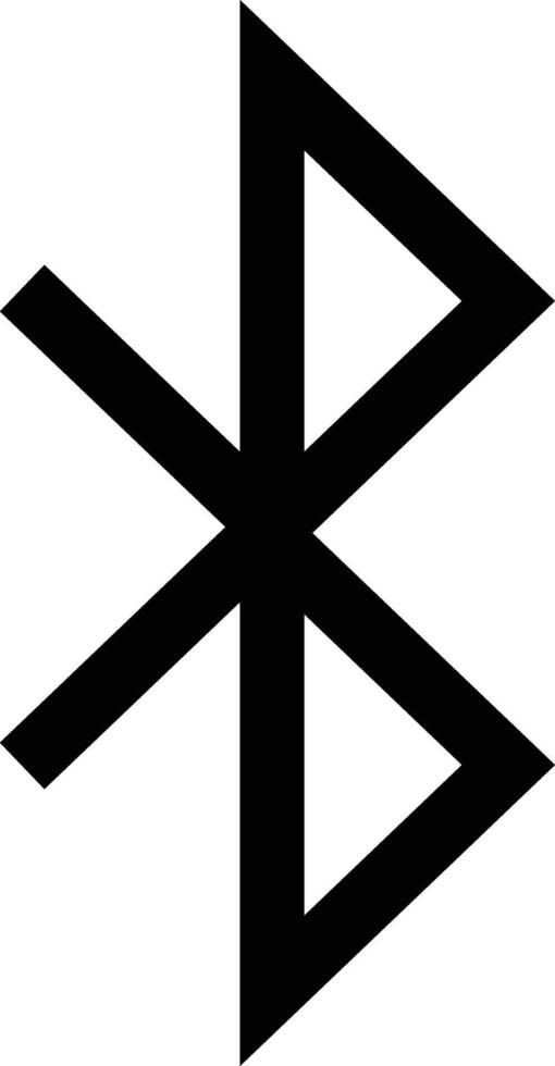 Bluetooth Icon Symbol Black And White. vector