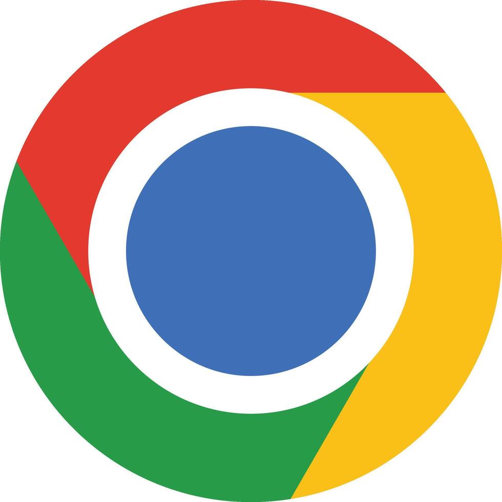 Google chrome icon design. vector