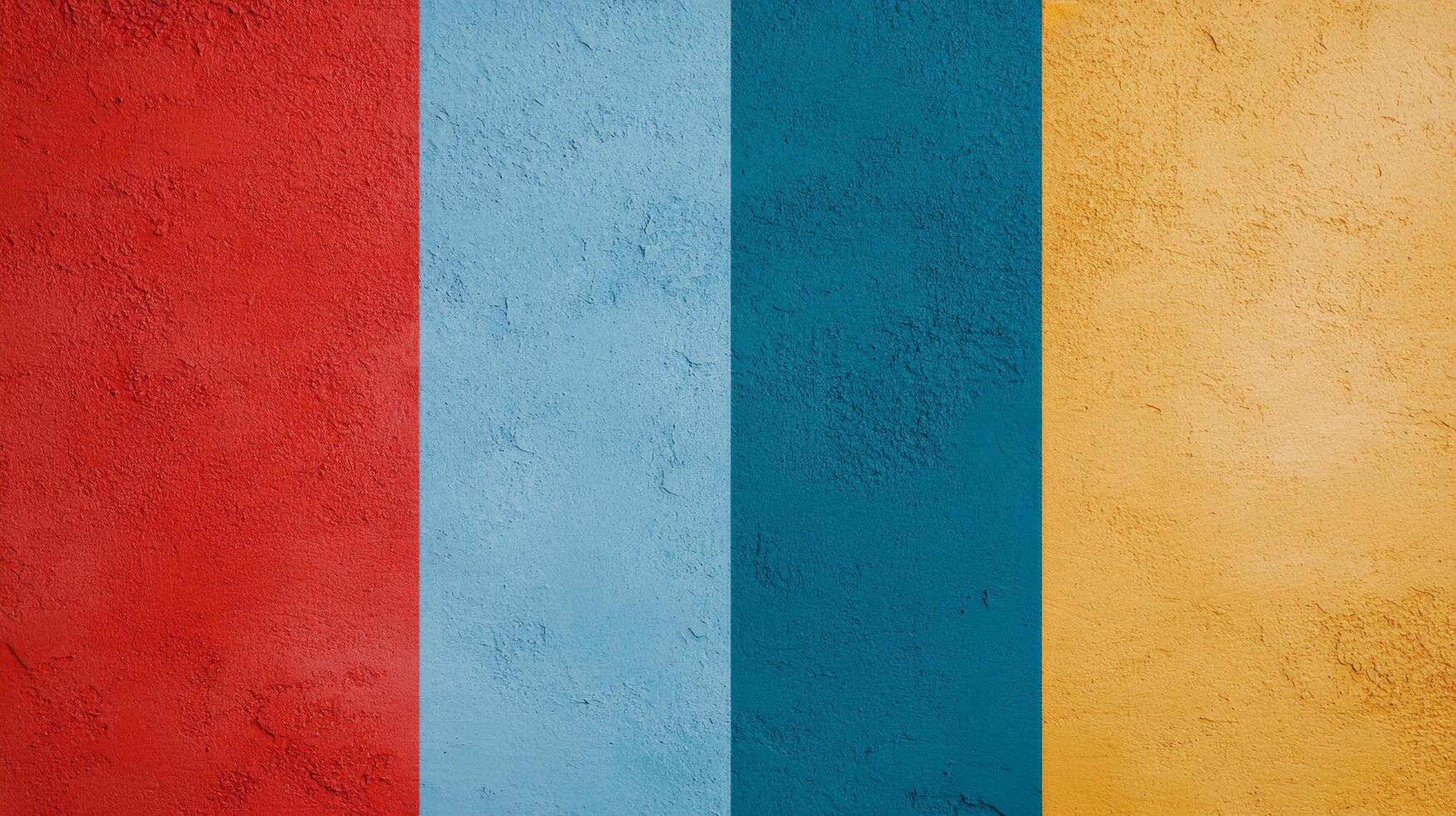Vibrant textured wall panels in red, blue, yellow, and orange hues photo