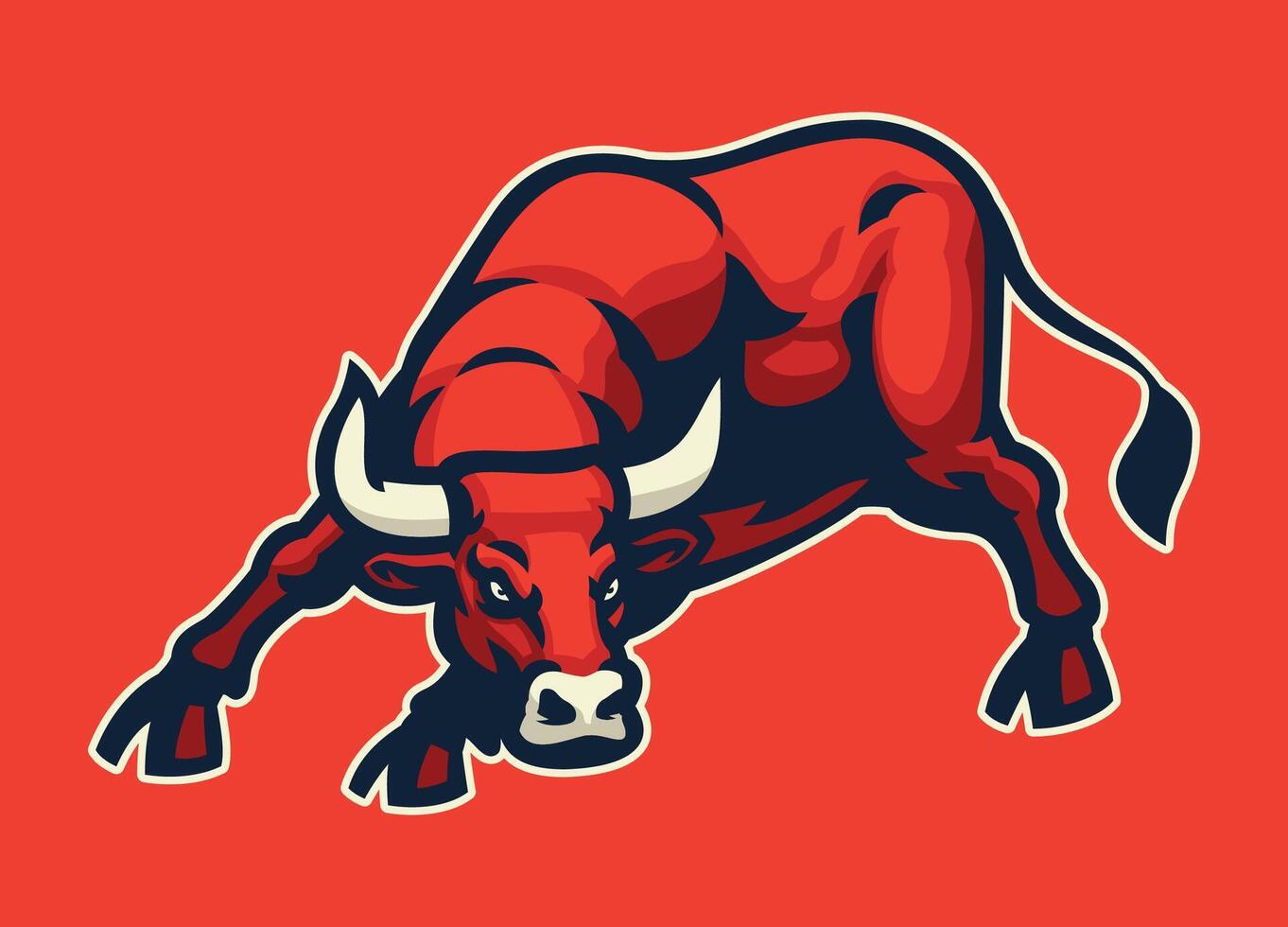 Logo of Angry Bull Mascot vector