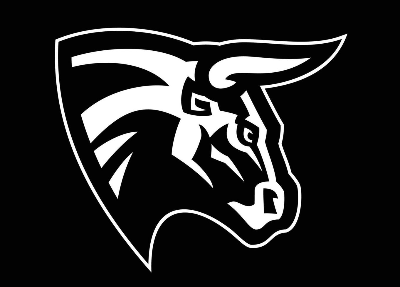 Bull Head Sport Mascot Logo vector