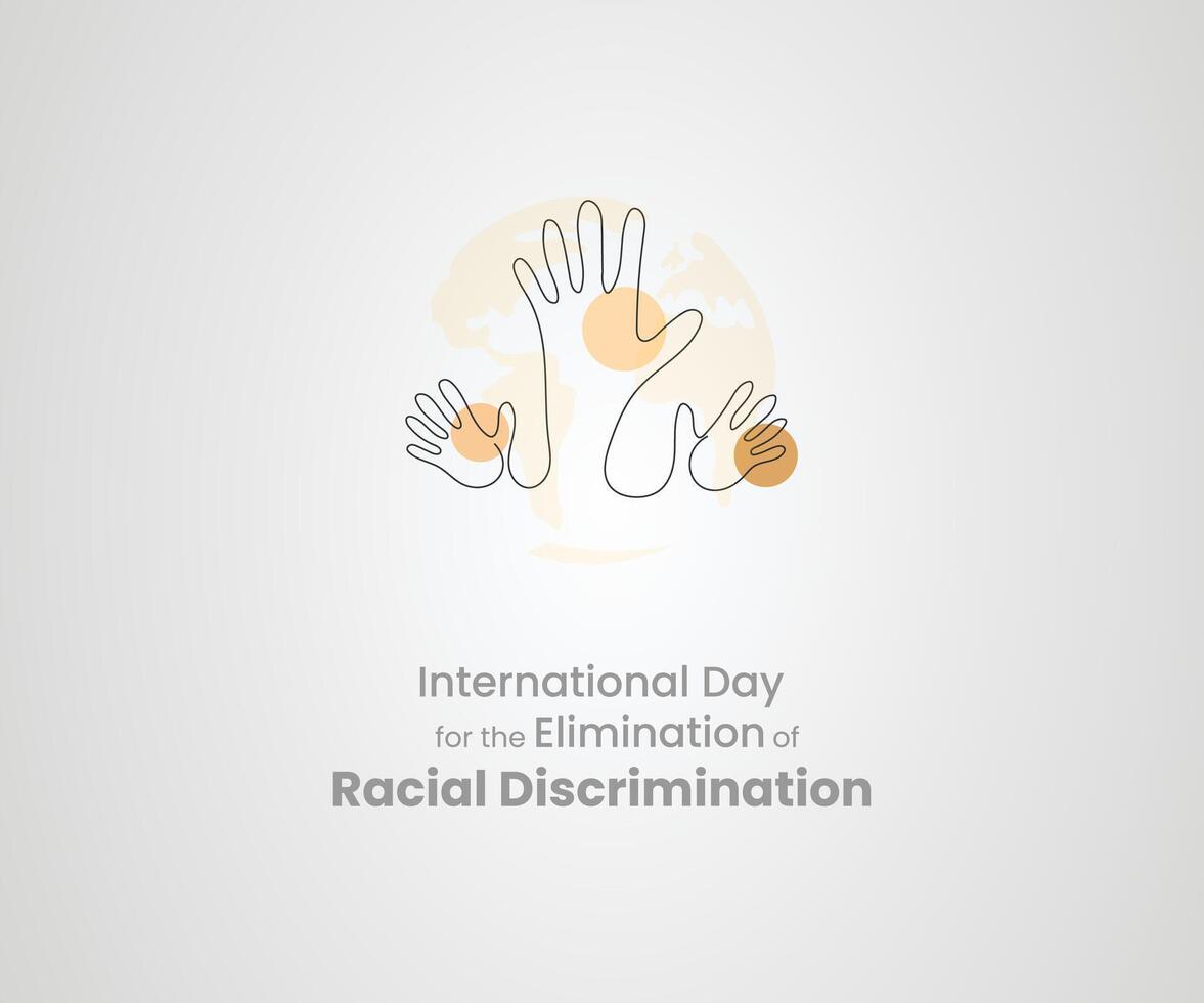 international Day for the elimination of racial discrimination pro background vector