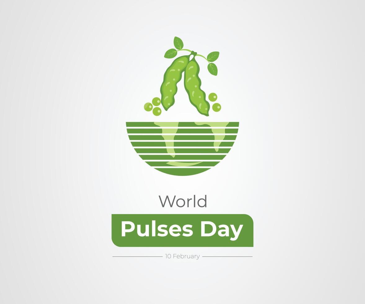 World pulses day - An international day that recognizes the importance of pulses. 10 February pro design vector