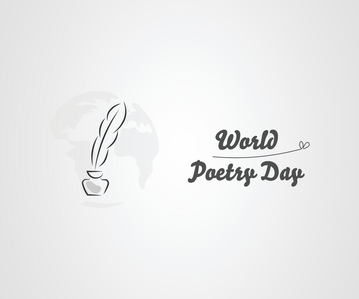 World Poetry Day, celebrated on March 21st, is a global observance that promotes the art of poetry and its cultural impact pro design vector