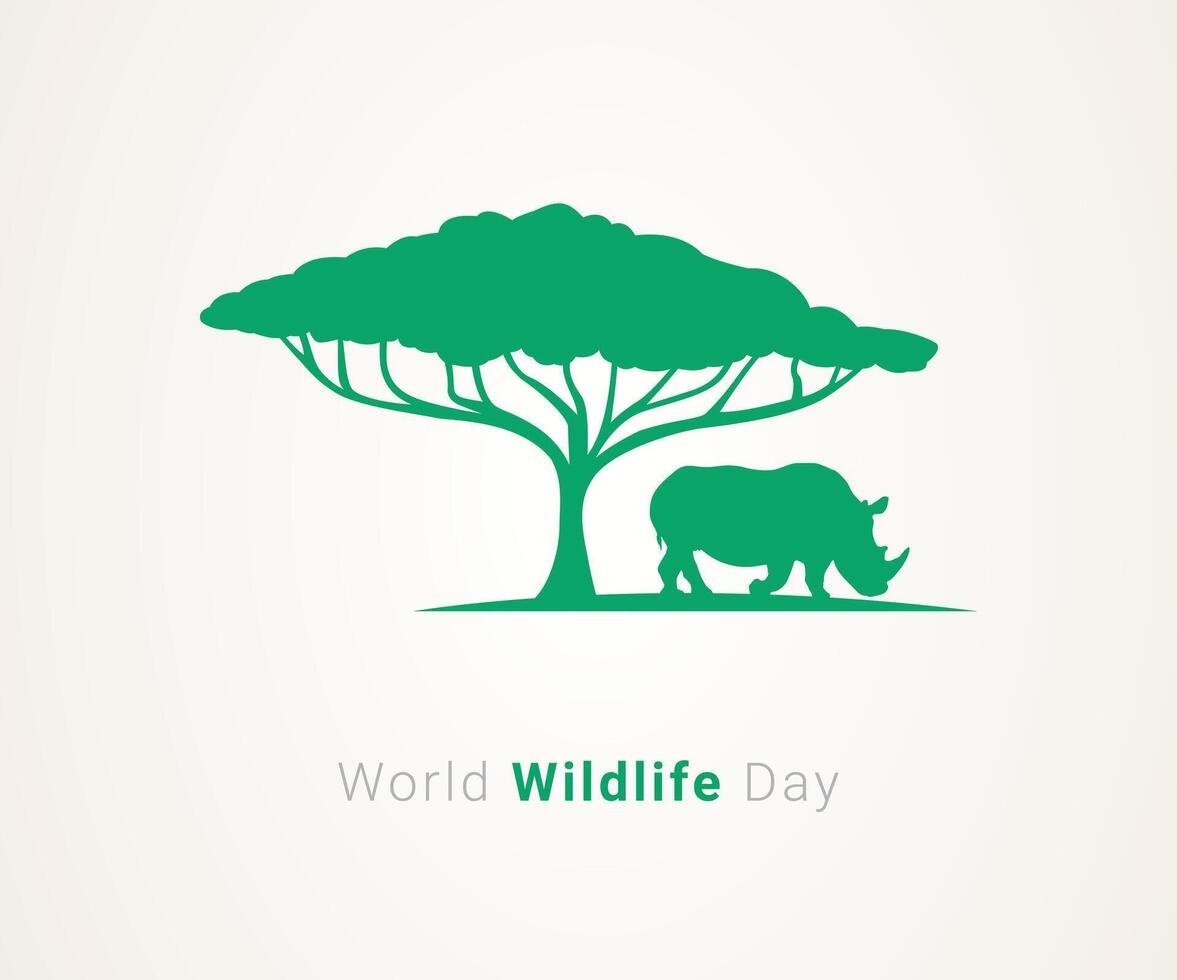 World Wildlife Day. Wildlife Day with the animal in forest. Wildlife creative design for social media post. pro design vector