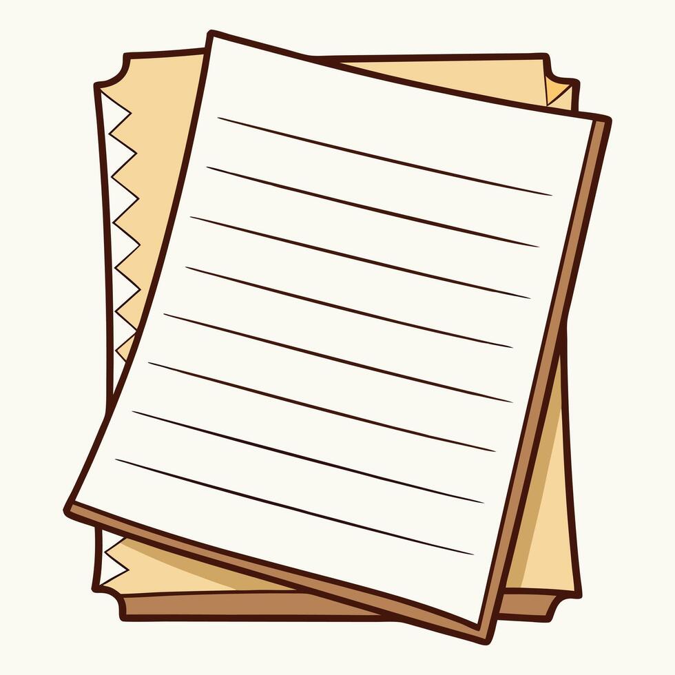 Blank Paper Sheet Illustration. vector