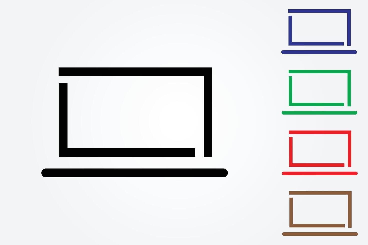 Simple laptop icon on white background vector