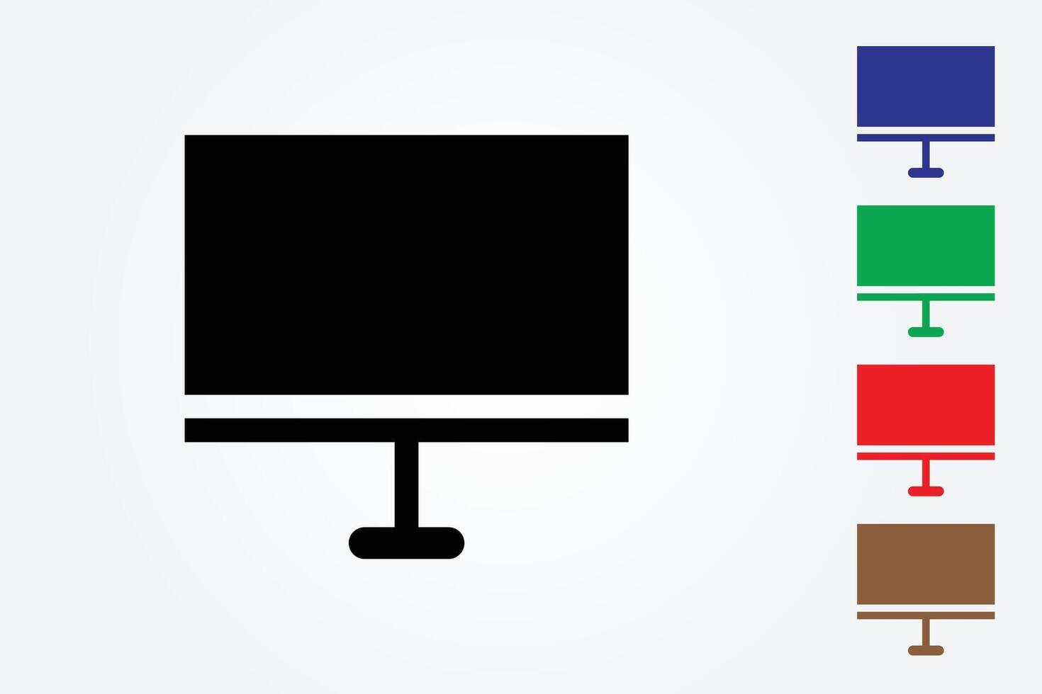 LCD monitor icon for business on white background vector