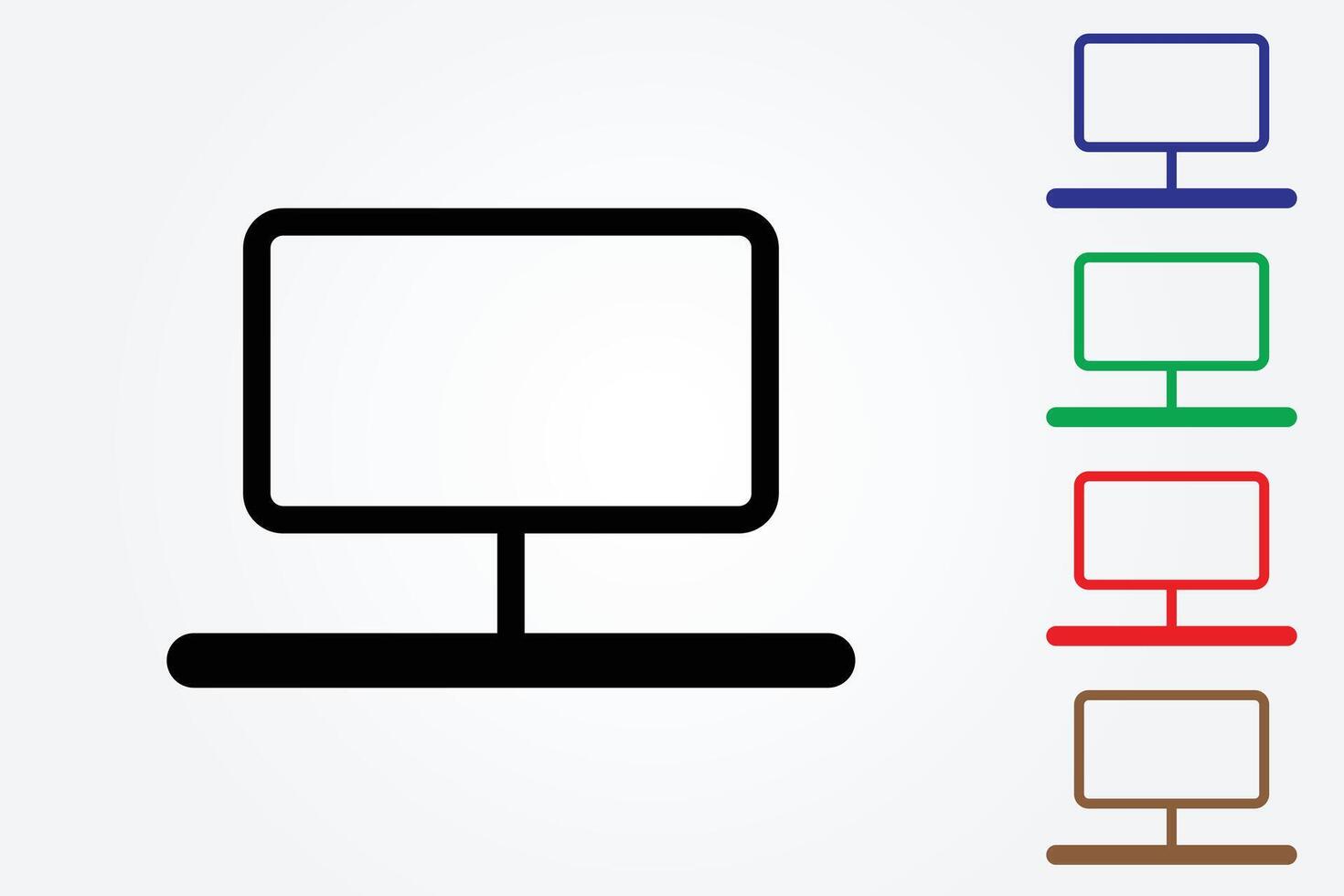 Computer connected to network icon on white background vector