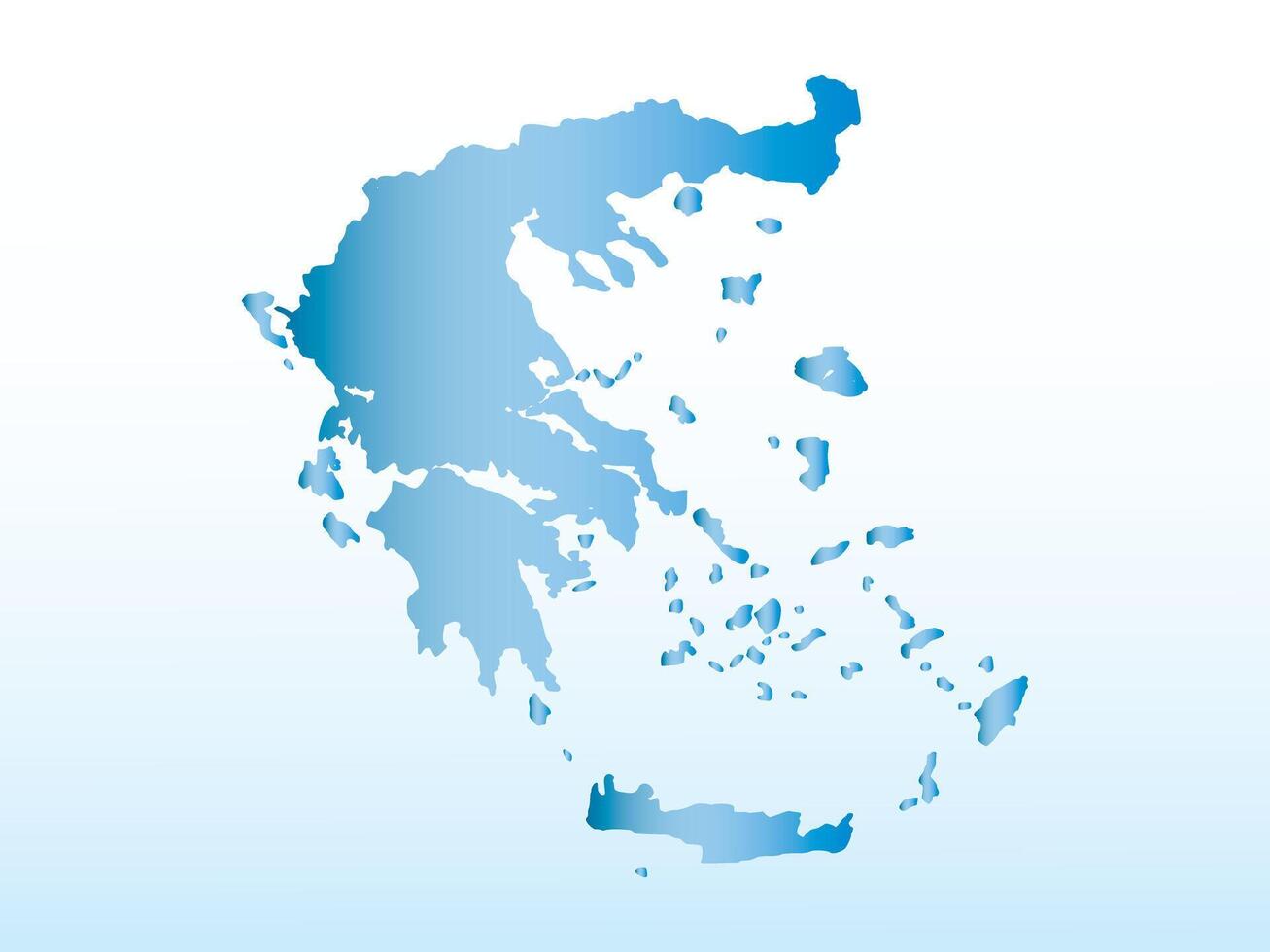 Blue Greece map ice with dark and light effect on light background illustration vector