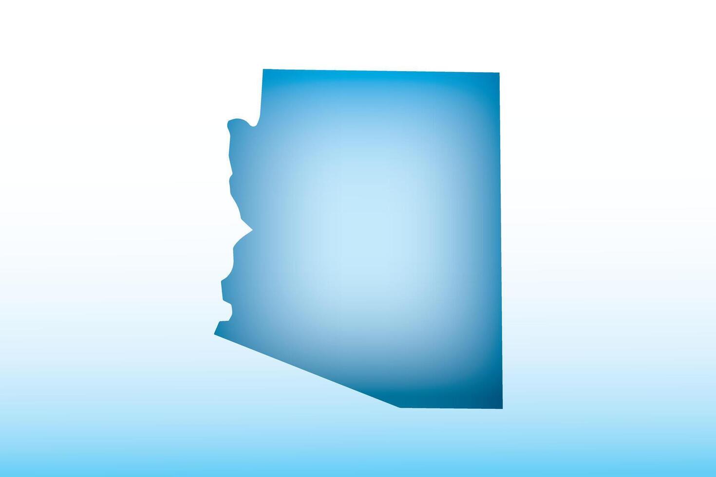 Blue Arizona map ice with dark and light effect on light background illustration vector