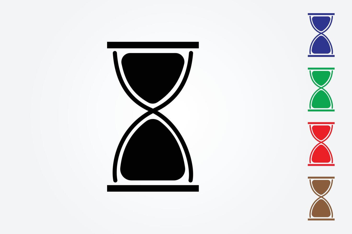Modern hourglass icon on white background to calculate time vector