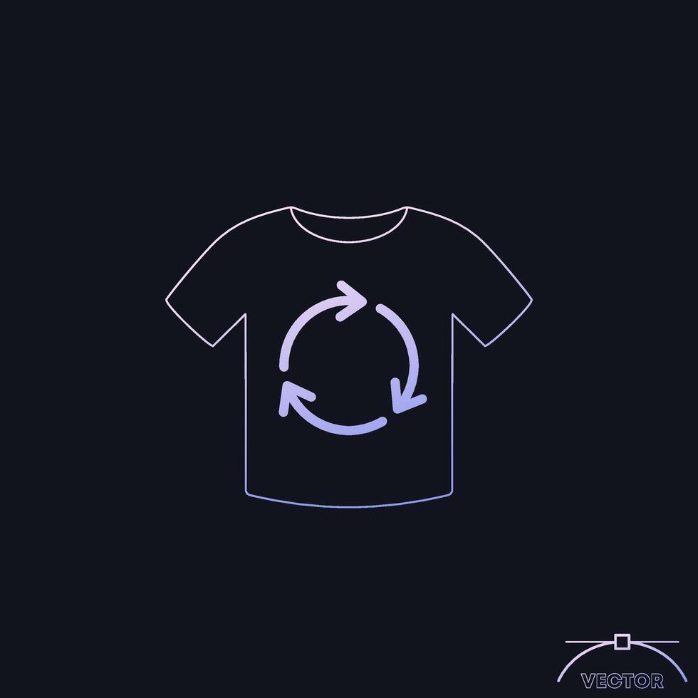 Sustainable fashion icon with a gradient vector