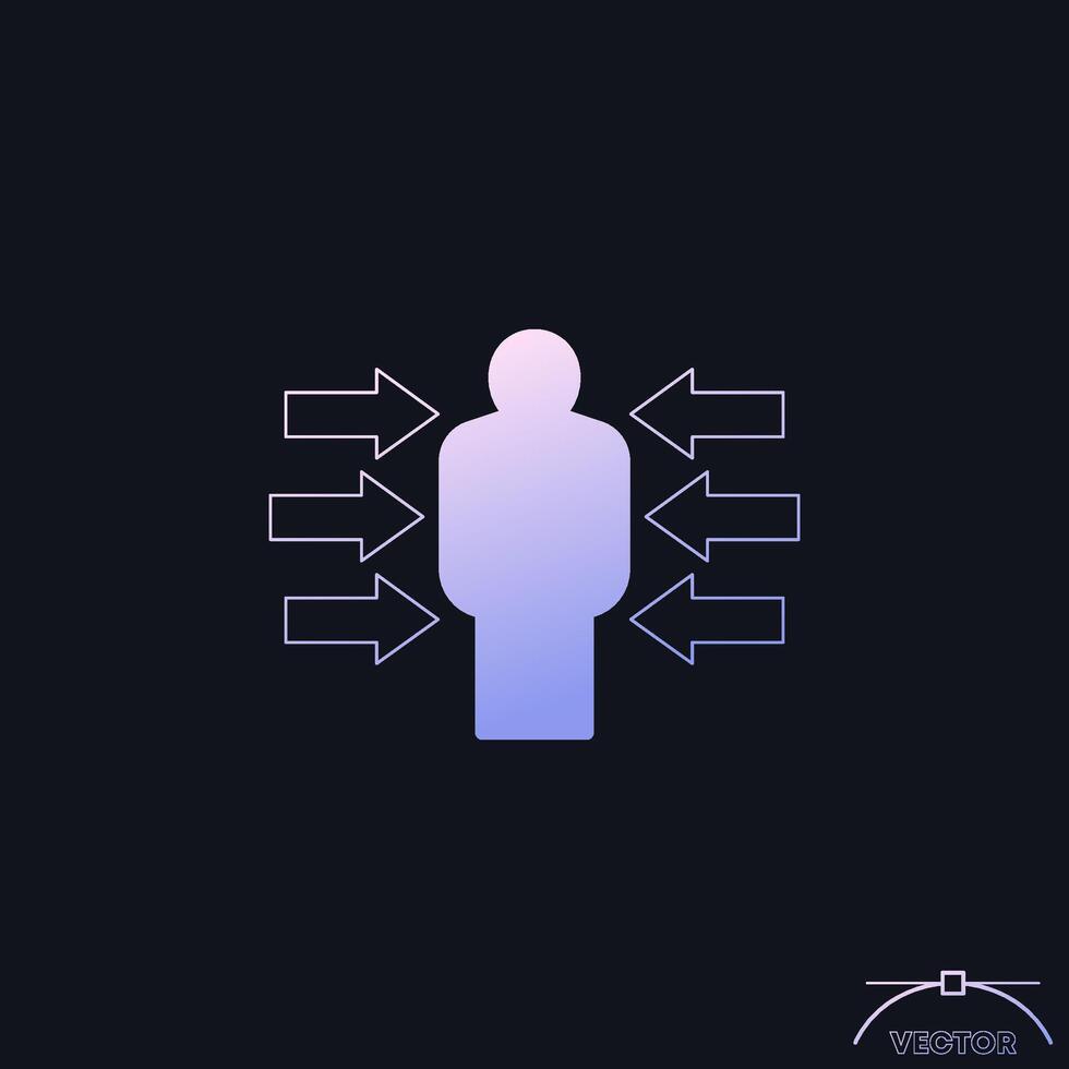 social pressure icon with a gradient vector