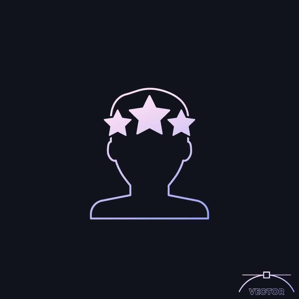 employee experience icon with gradient vector