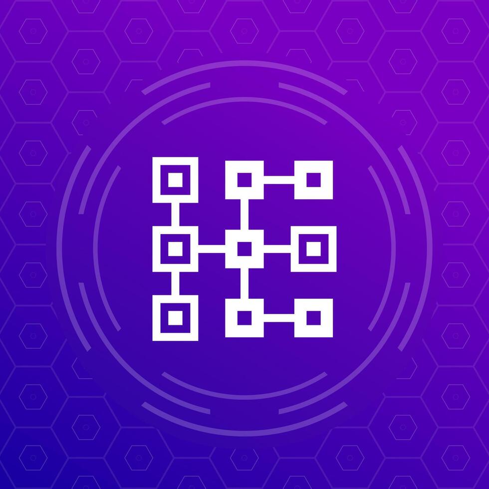 cluster icon for web and apps vector