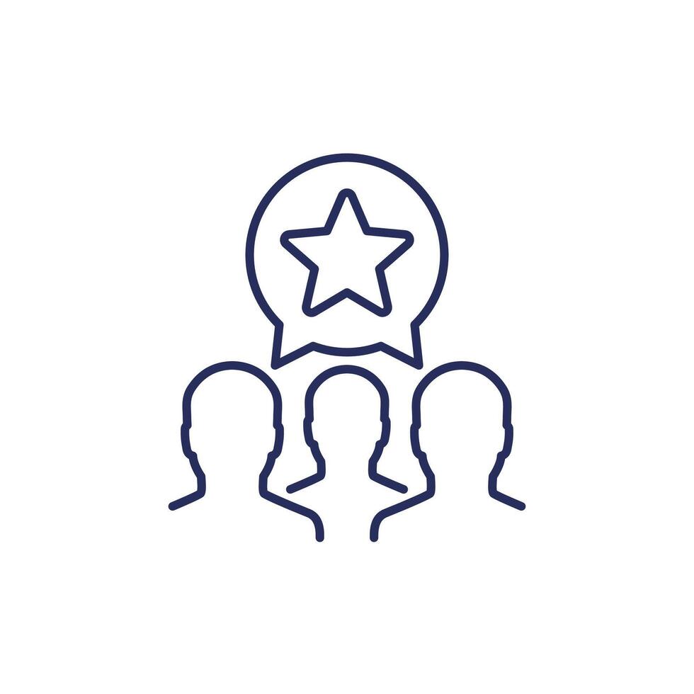 employee experience icon, line vector
