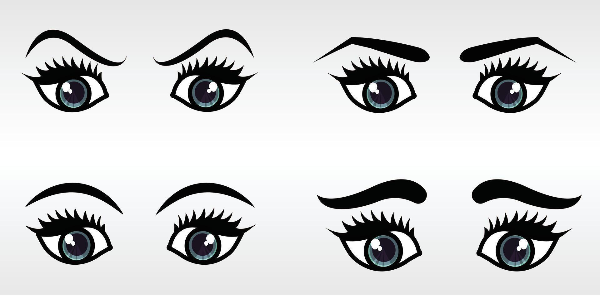 set of eye, evil, different types of eye designs, set of eye vector