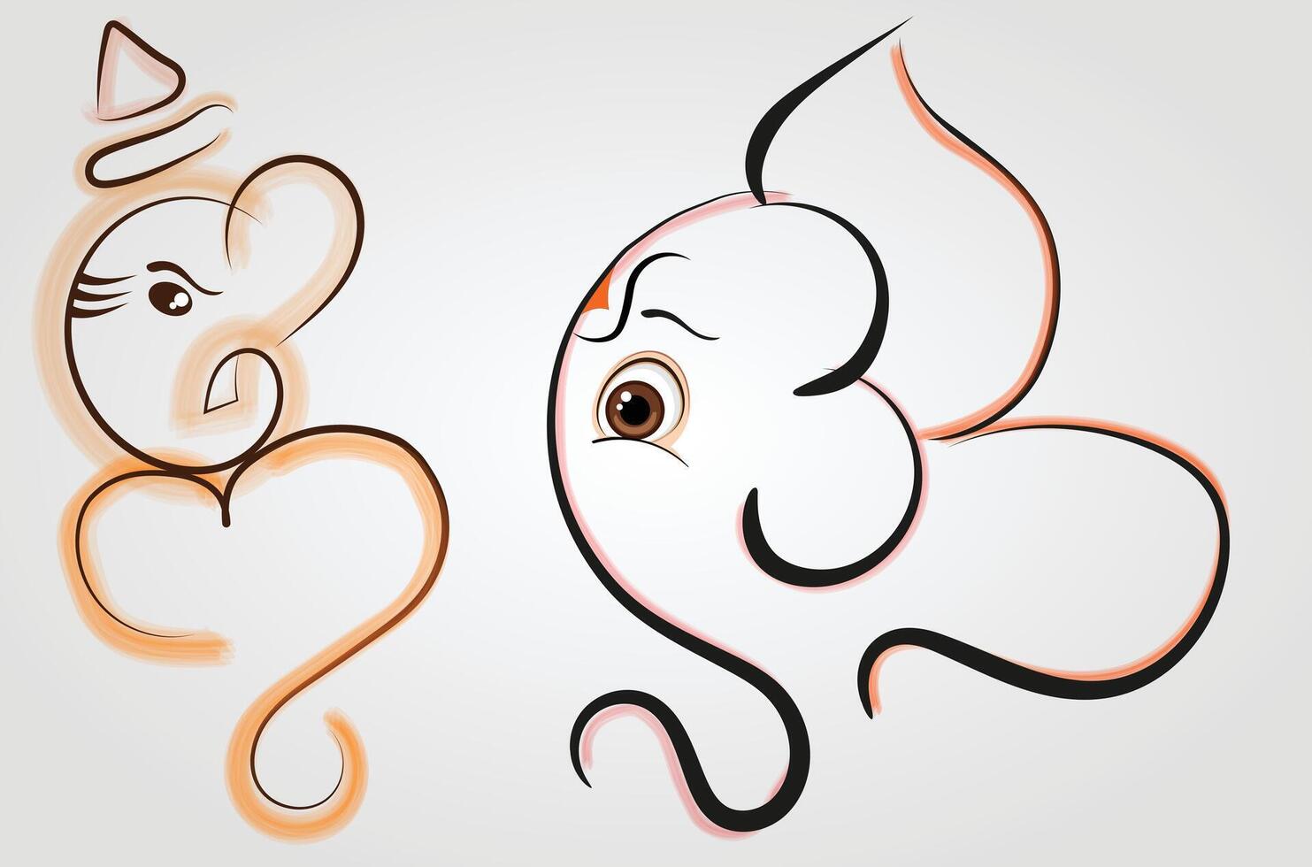 Abstract illustration of Ganesha vector