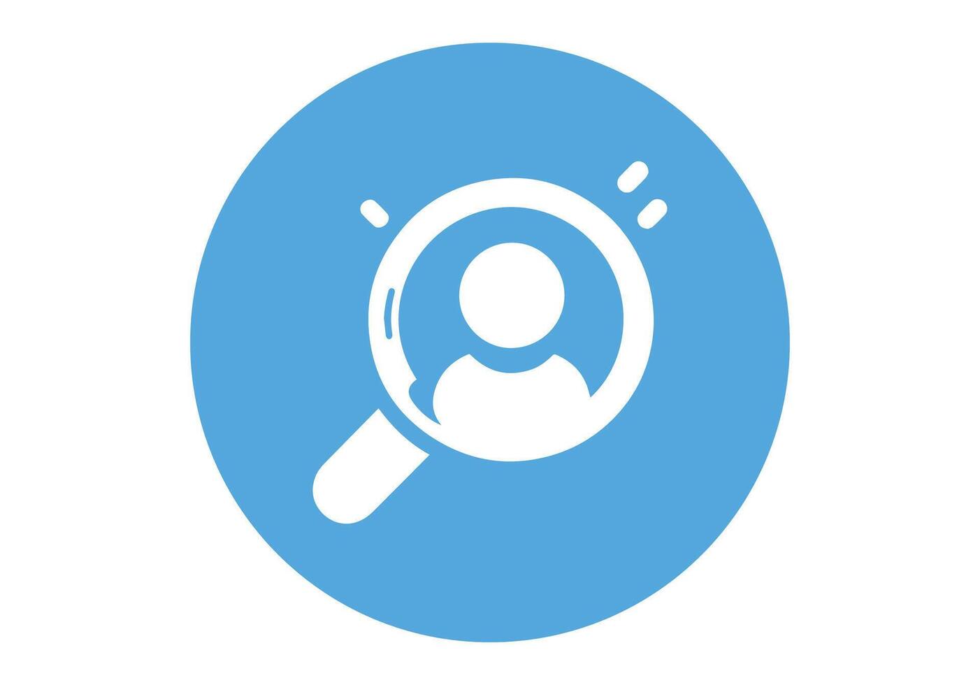 Search icon isolated on white background Trendy search icon in flat style magnifying glass vector