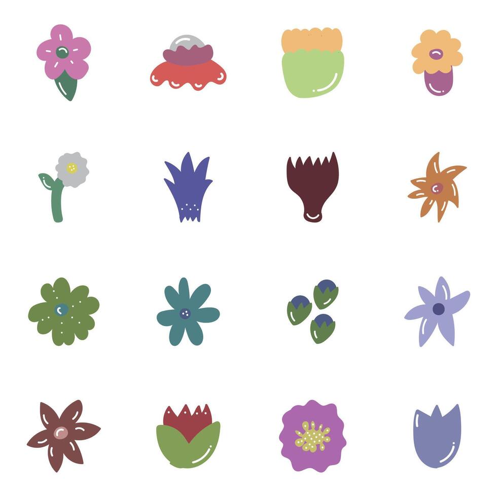Spring of flower collection vector