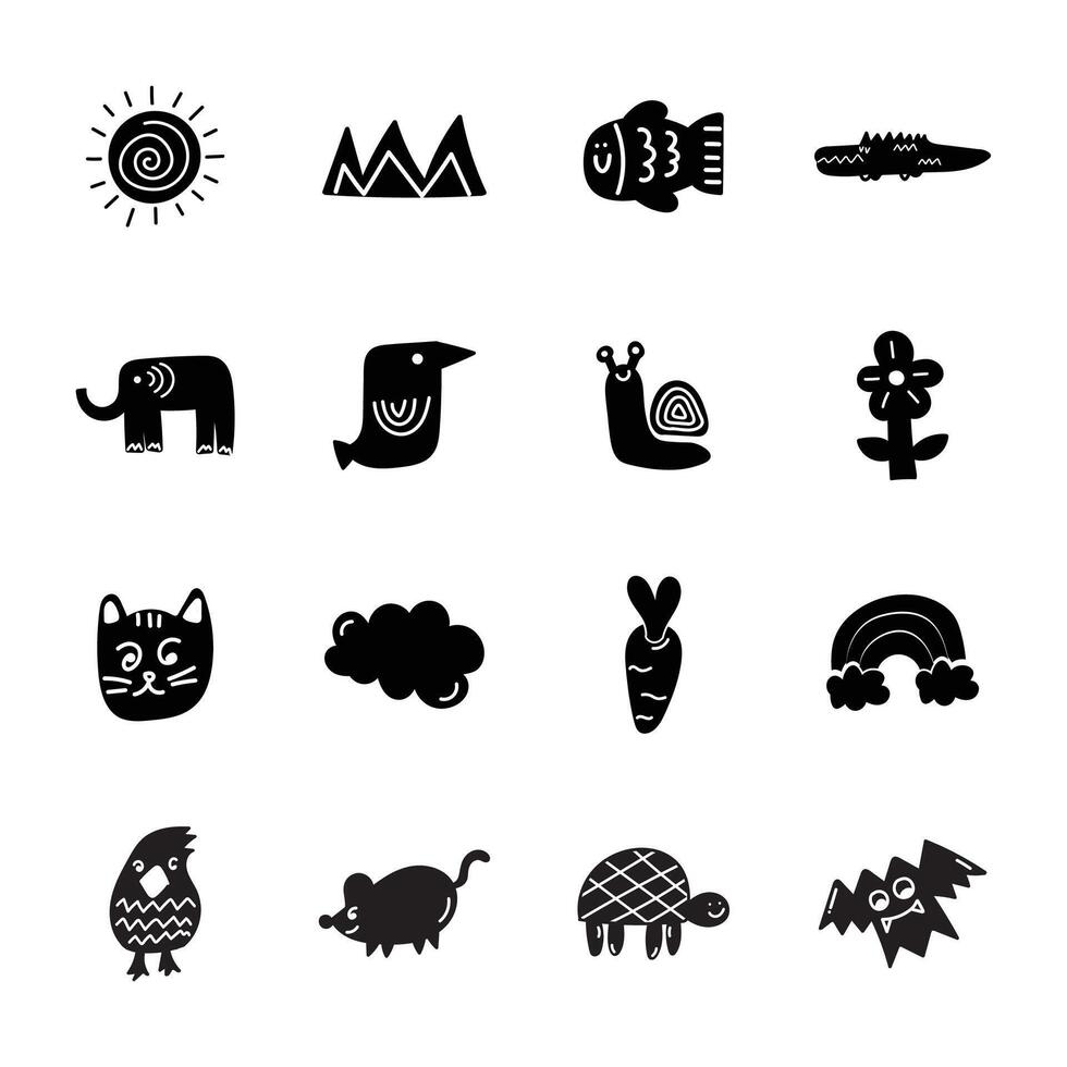 cute animal for book kid vector