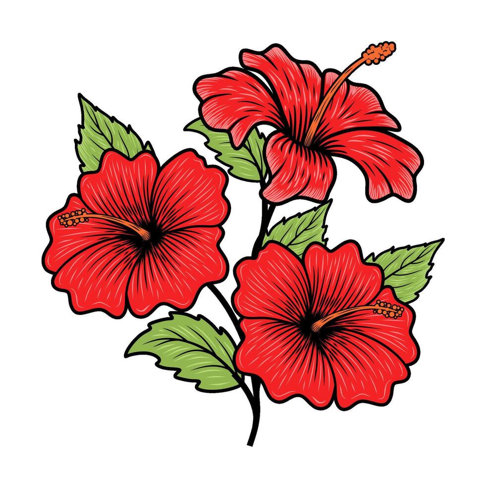 Hibiscus flower logo. a hibiscus flower tropical plant. simple symbol for business with flower icon vector