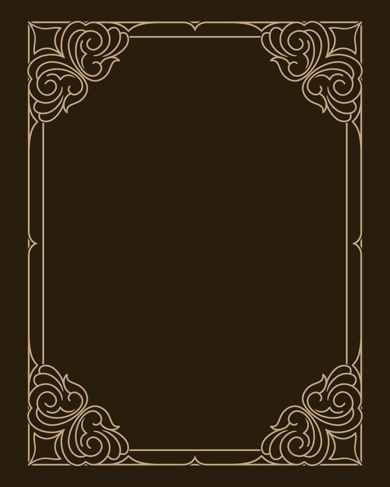 Frame ornaments. decorative line art for design templates. Decorative frames. design in Eastern style, for invitations or greeting cards. vector