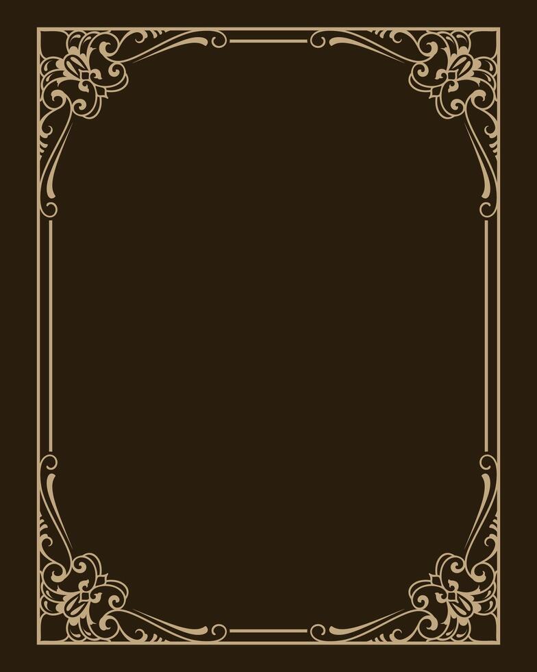 decorative corner frame square border frame border line greeting card invitation card product label vector