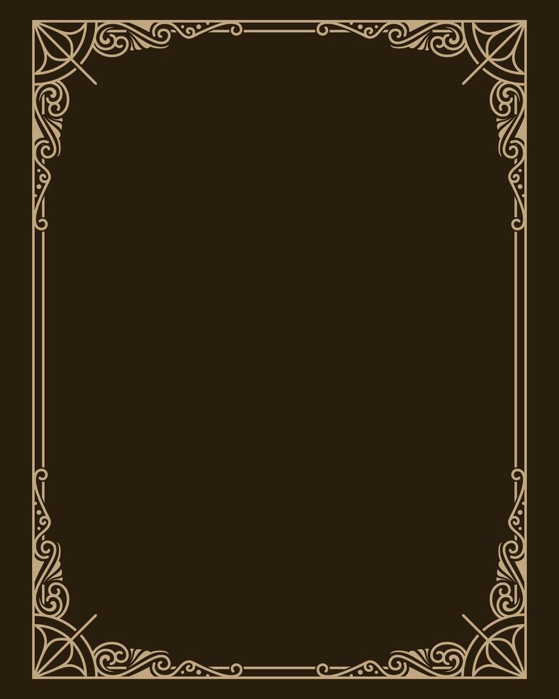 decorative corner frame square border frame border line greeting card invitation card product label vector