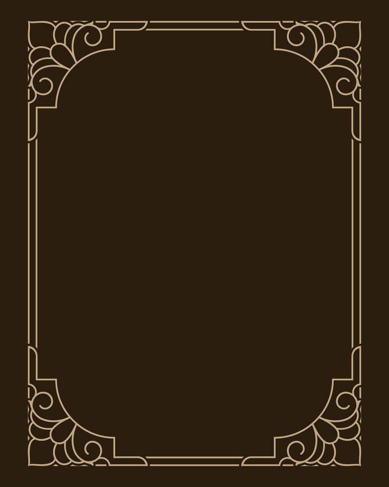 Ornament border line art frame. Lace illustration for invitation and greeting cards. vector