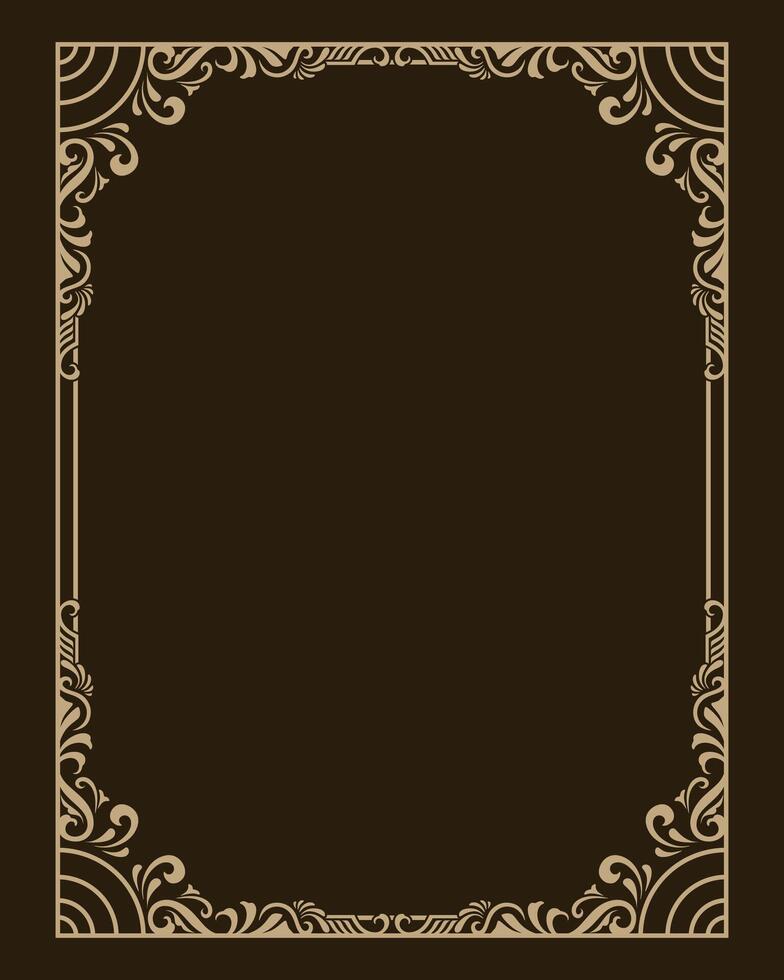 decorative corner frame square border frame border line greeting card invitation card product label vector