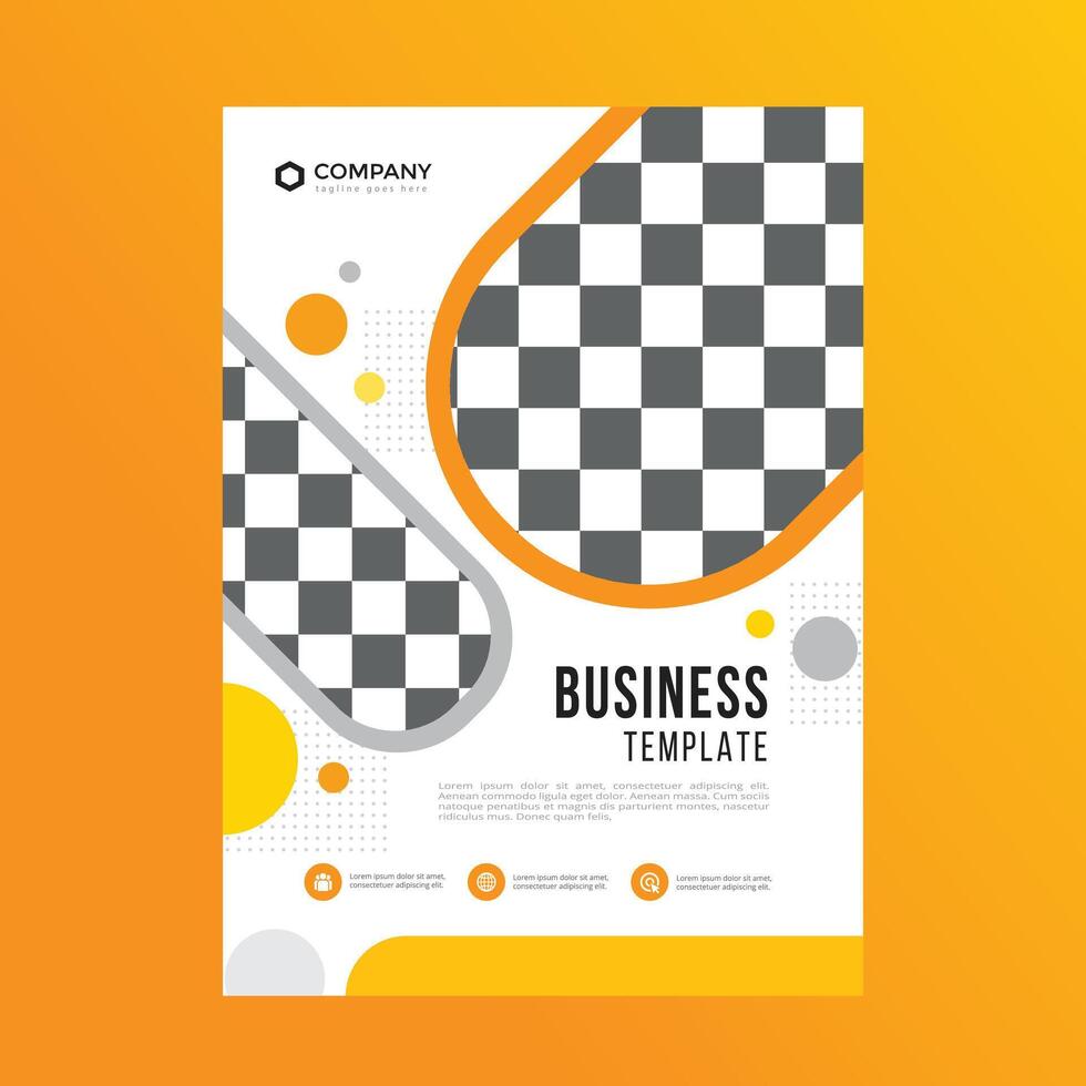 Business Flyer Template For Poster Flyer Brochure Cover Graphic Design Layout With The Circle Graphic Elements Template vector