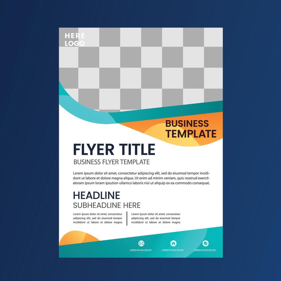 Gradient business flyer template design vector