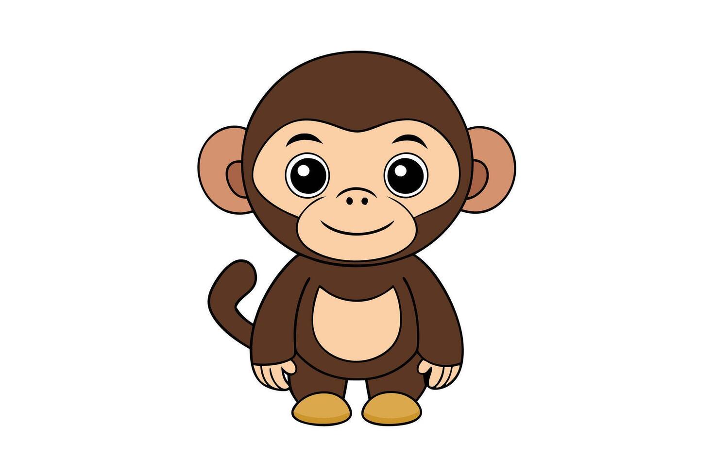Vibrant Chimpanzee Character Design vector