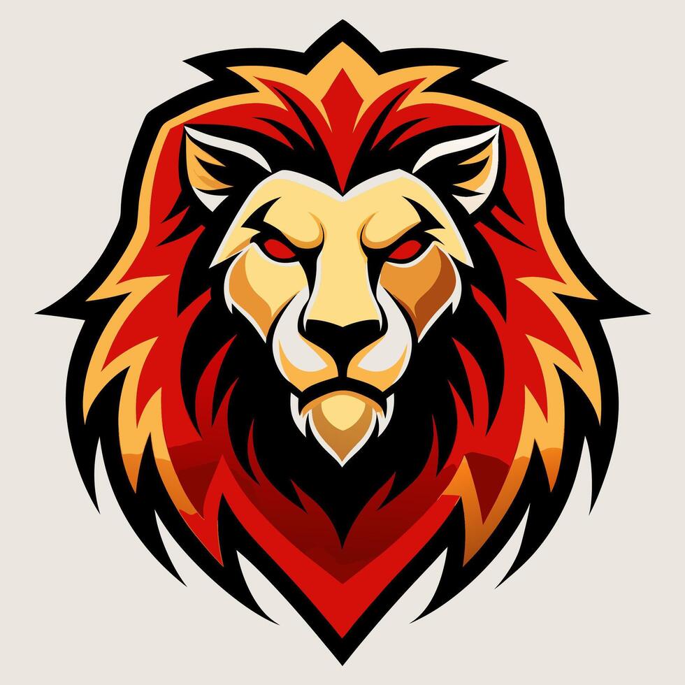 Stylized Lion Logo Modern Design vector