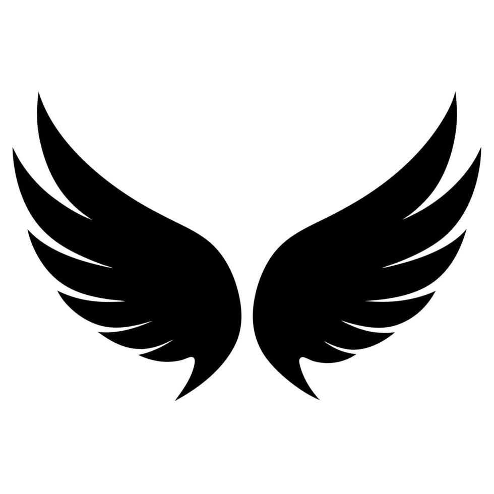An elegant wings silhouette icon, ideal for adding sophistication to your artwork vector